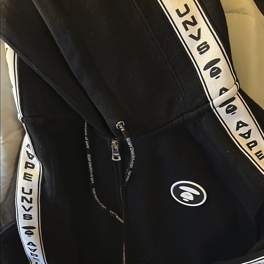 Black AAPE Zip-Up Hoodie